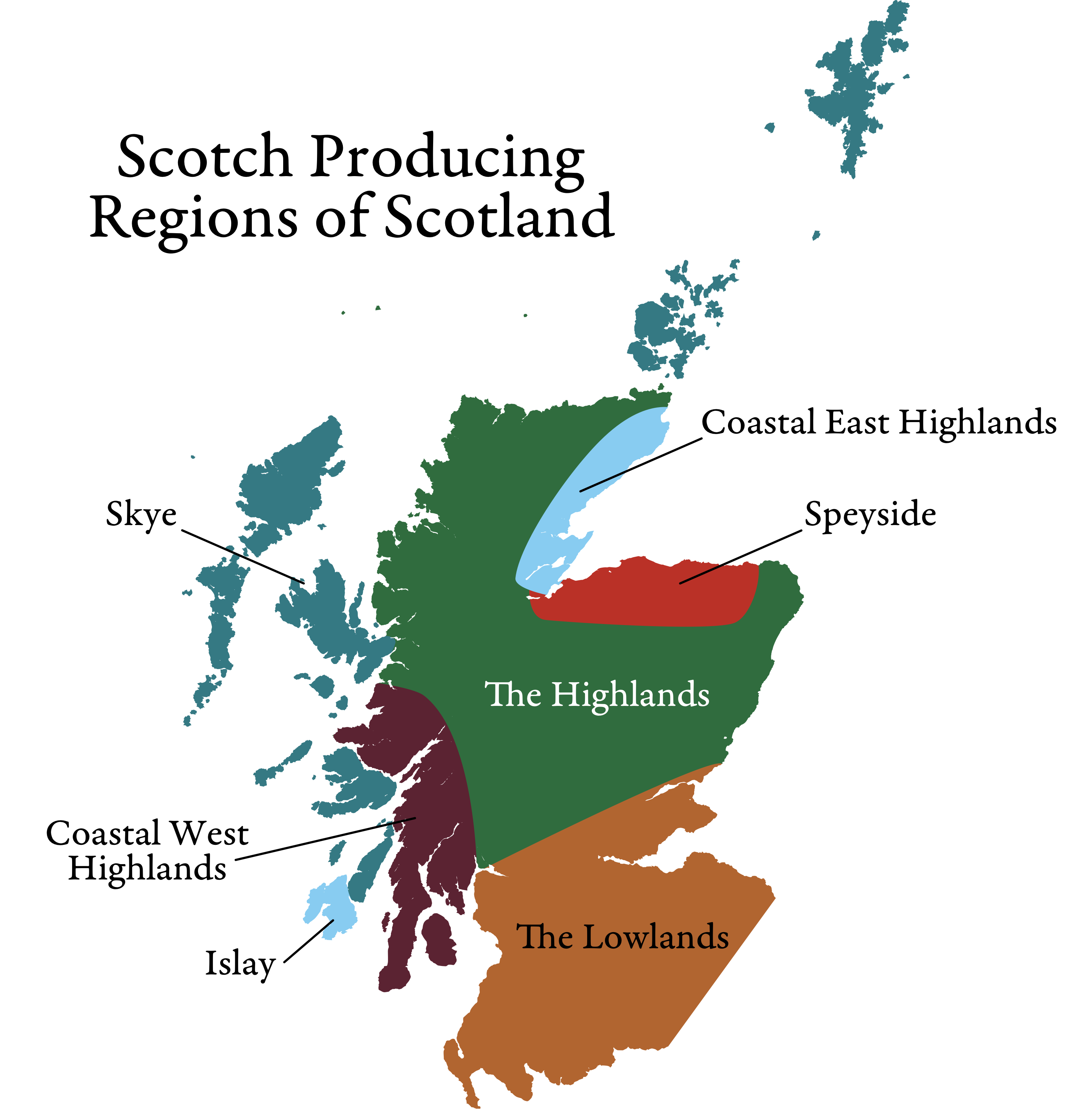 Whisky Regions Of Scotland Map